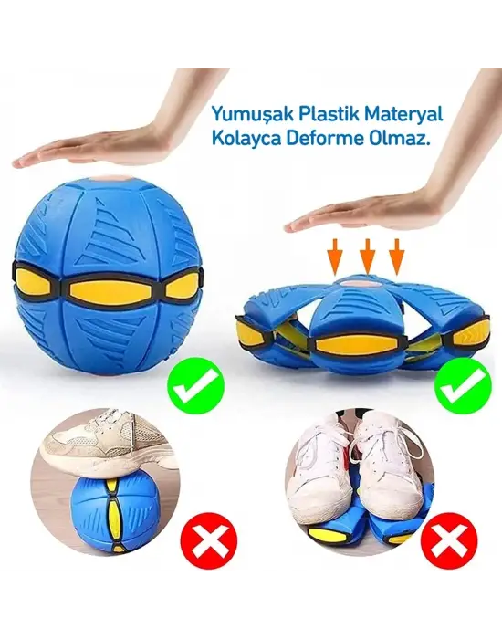 Işıklı Zıplayan Frizbi Evcil Hayvan Topu