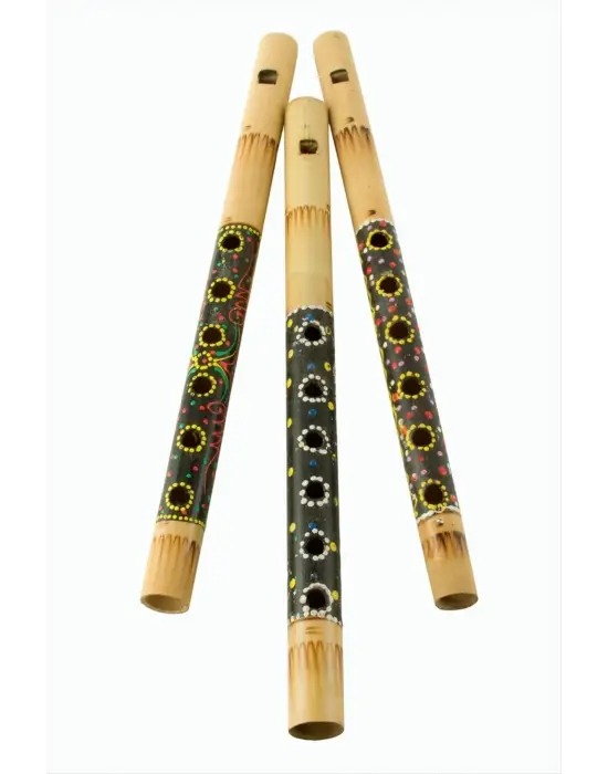 İşlemeli Bambu Flüt