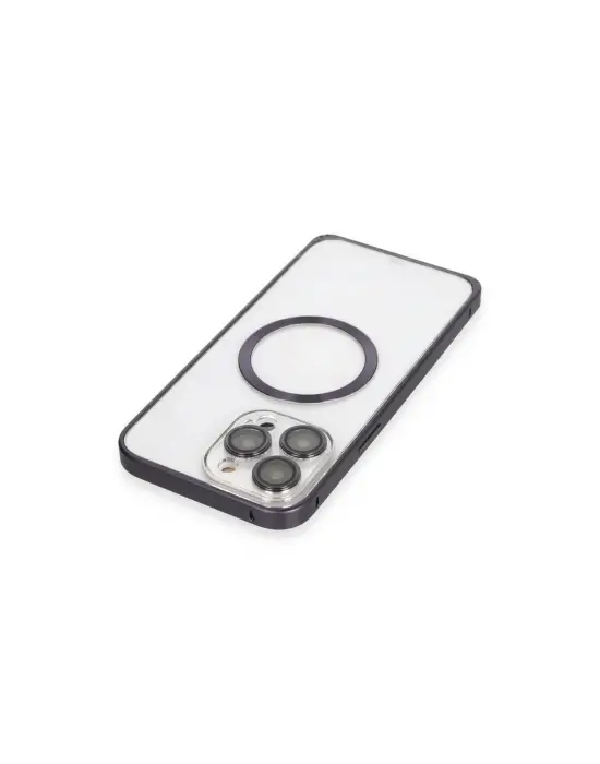 Joko Apple İphone 14 Pro Kılıf Metal Bumper Magneticsafe Kapak - Derin Mor
