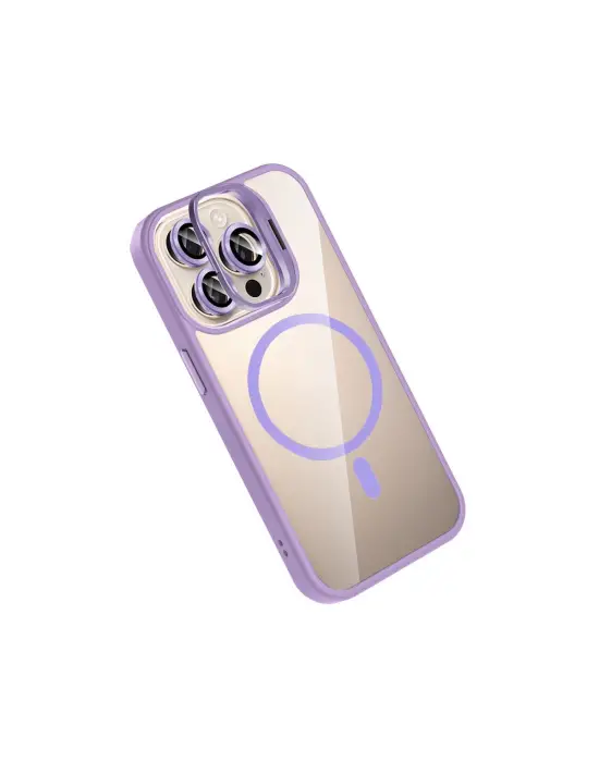 Joko Apple İphone 14 Pro Max Remim Lensli Magsafe Standlı Kapak - Lila
