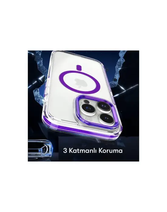 Joko Apple İphone 15 Pro Max Bella Magsafe Kapak - Derin Mor