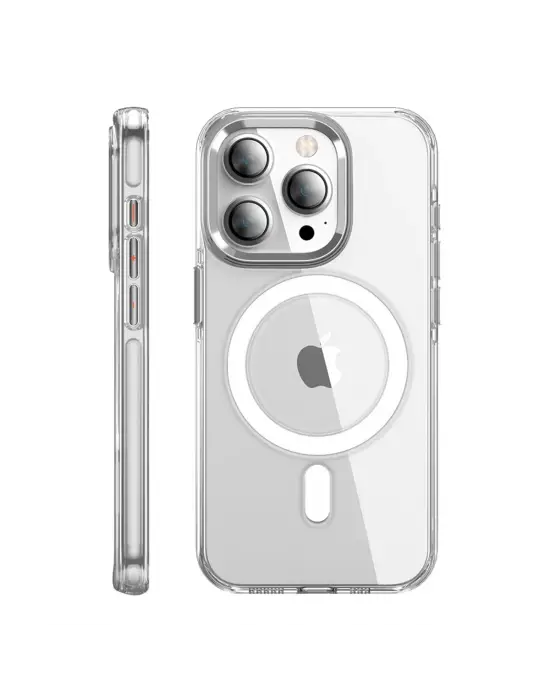 Joko Apple İphone 15 Pro Max Kılıf Crystal Magsafe Kapak - Şeffaf