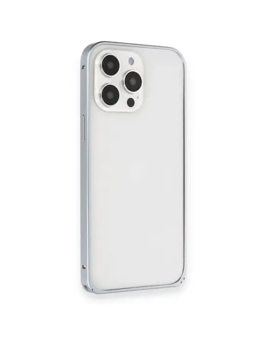 Joko Apple İphone 15 Pro Max Kılıf Metal Bumper Magneticsafe Kapak - Gri