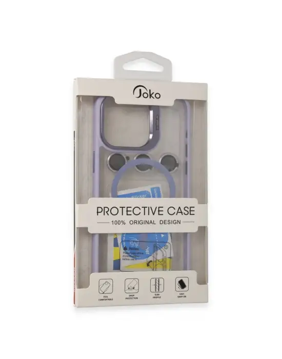 Joko Apple İphone 15 Pro Max Kılıf Roblox Lens Magsafe Standlı Kapak - Pudra