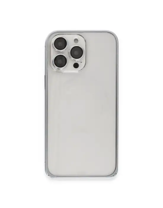 Joko Apple İphone 15 Pro Max Metal Bumper Mat Kapak - Gri