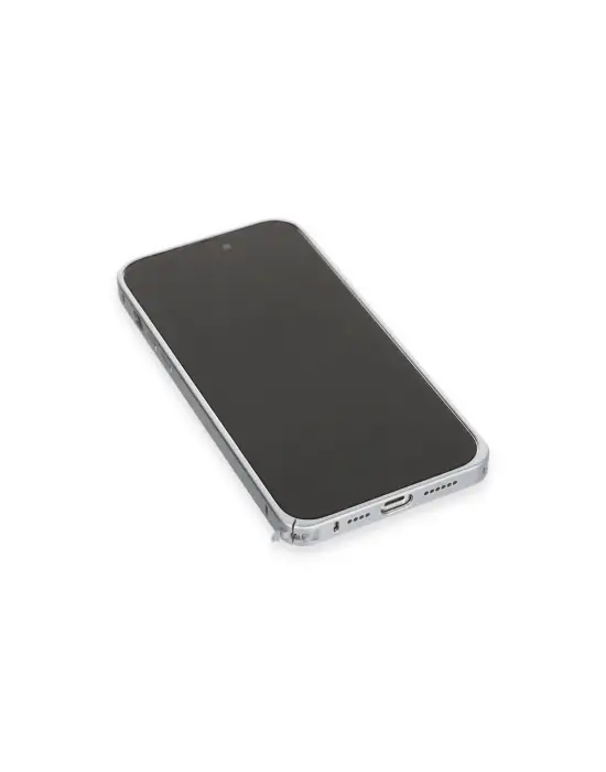 Joko Apple İphone 15 Pro Max Metal Bumper Mat Kapak - Gri