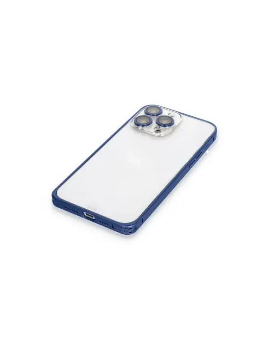 Joko Apple İphone 15 Pro Max Metal Bumper Mat Kapak - Lacivert