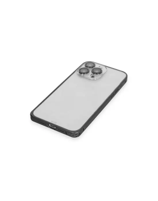 Joko Apple İphone 15 Pro Max Metal Bumper Mat Kapak - Siyah