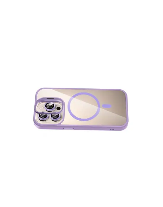 Joko Apple İphone 15 Pro Max Remim Lensli Magsafe Standlı Kapak - Lila