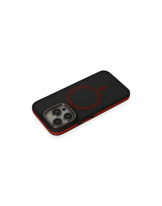 Joko Apple İphone 15 Pro Max Rocky Magsafe Kapak - Siyah-kırmızı