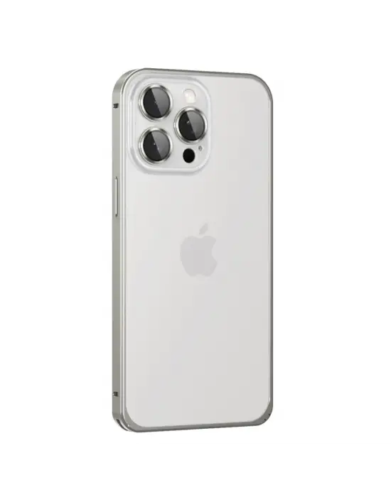Joko Apple İphone 15 Pro Metal Bumper Mat Kapak - Gri