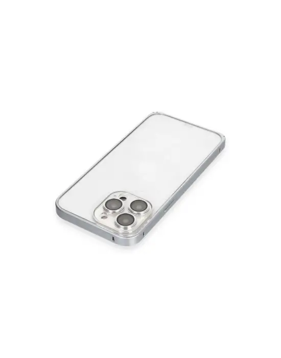 Joko Apple İphone 15 Pro Metal Bumper Mat Kapak - Gri