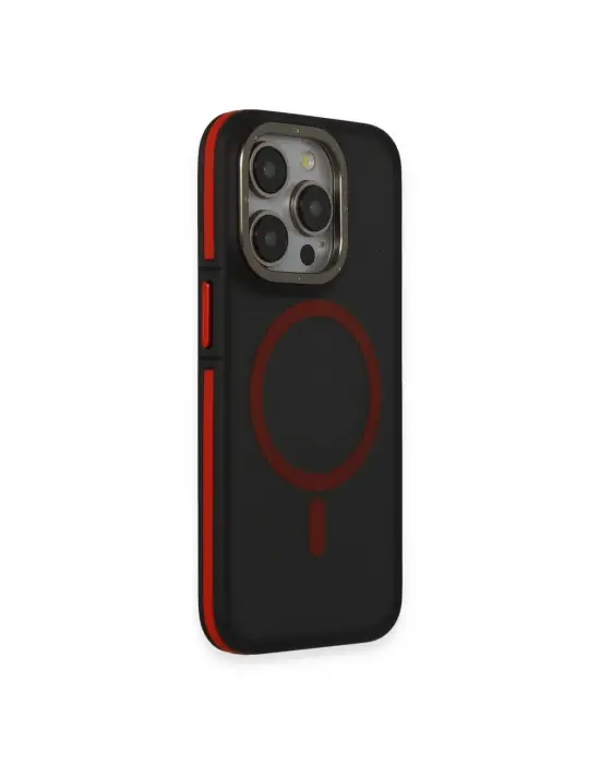 Joko Apple İphone 15 Pro Rocky Magsafe Kapak - Siyah-kırmızı