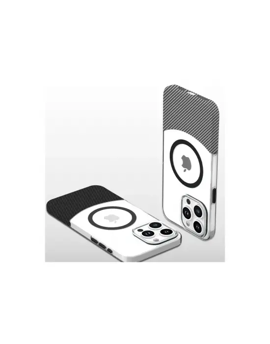 Joko Apple İphone 16 Carbon Puzzle Magsafe Kapak - Siyah-2