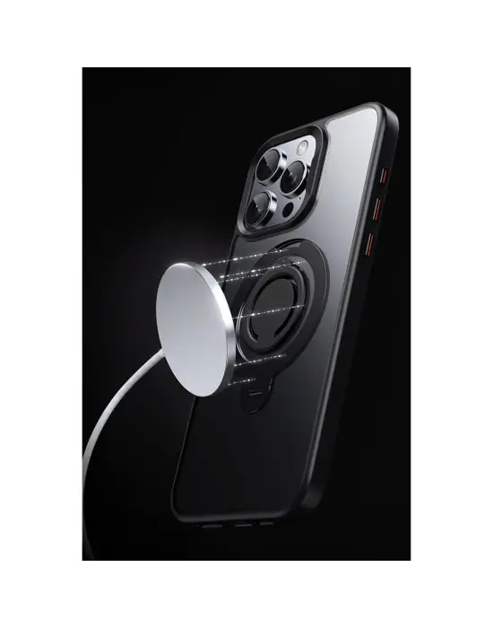 Joko Apple İphone 16 Plus Avatar 360 Dönen Magsafe Kapak - Siyah