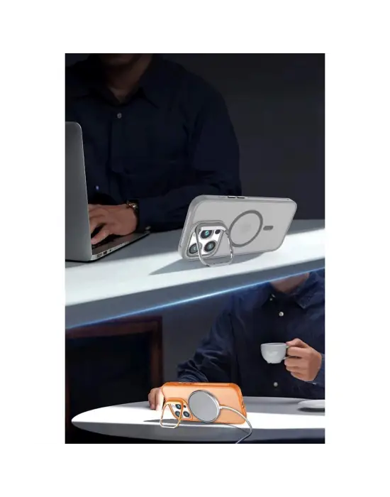 Joko Apple İphone 16 Plus Flet Lens Magsafe Kapak - Koyu Yeşil