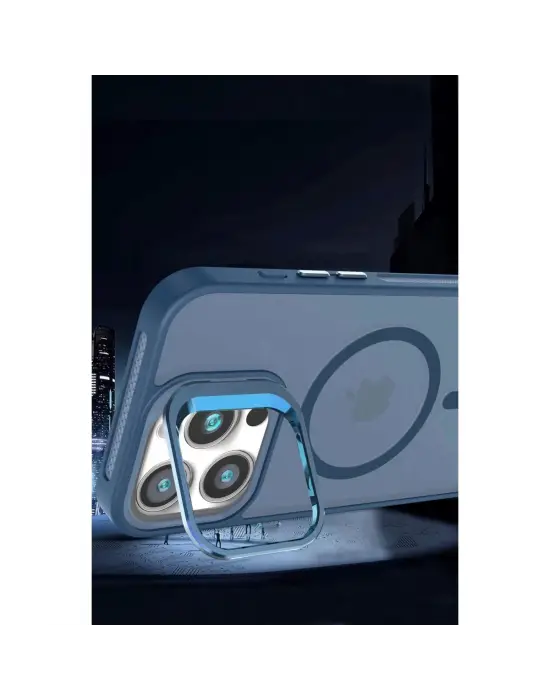Joko Apple İphone 16 Plus Flet Lens Magsafe Kapak - Lacivert