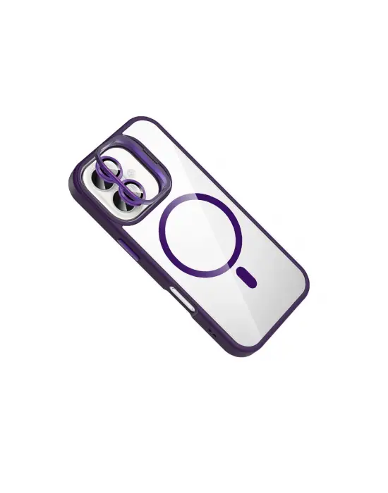 Joko Apple İphone 16 Plus Remim Lensli Magsafe Standlı Kapak - Derin Mor