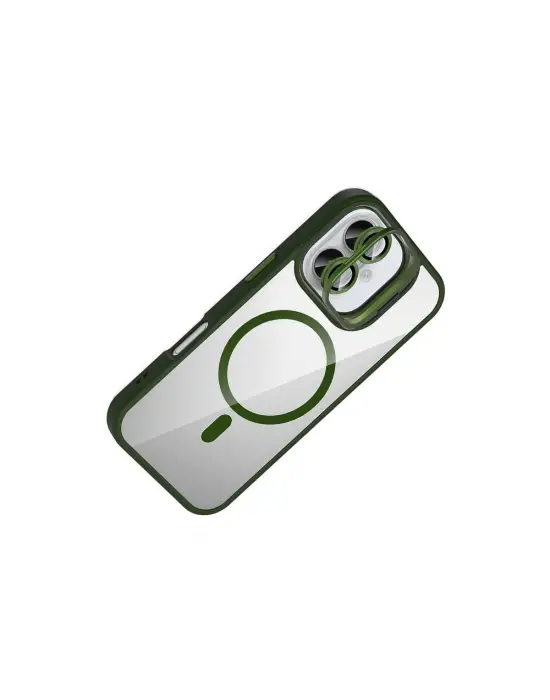 Joko Apple İphone 16 Plus Remim Lensli Magsafe Standlı Kapak - Koyu Yeşil
