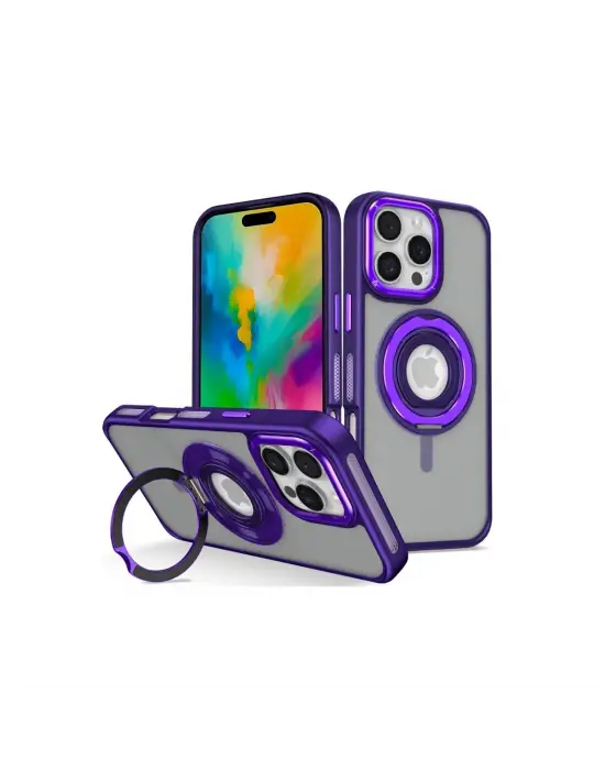 Joko Apple İphone 16 Pro Banza Magsafe Standlı Kapak - Derin Mor