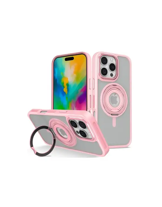 Joko Apple İphone 16 Pro Max Banza Magsafe Standlı Kapak - Pembe