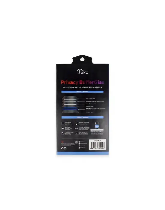 Joko Apple İphone 16 Pro Max Buffer Hayalet Cam Ekran Koruyucu - Siyah