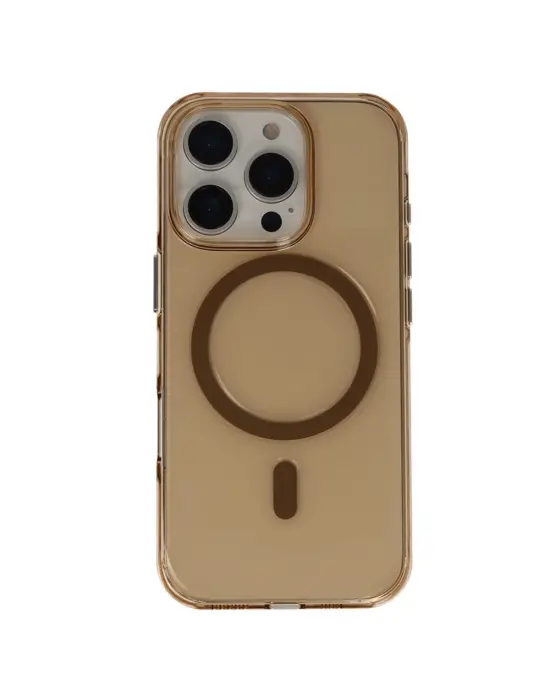 Joko Apple İphone 16 Pro Max Gleam Pc Sert Magsafe Kılıf - Şeffaf-gold