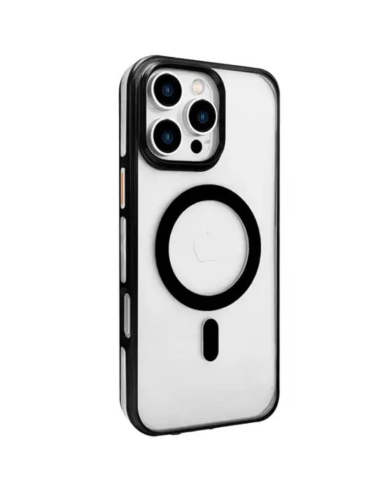 Joko Apple İphone 16 Pro Max Gleam Pc Sert Magsafe Kılıf - Şeffaf-siyah