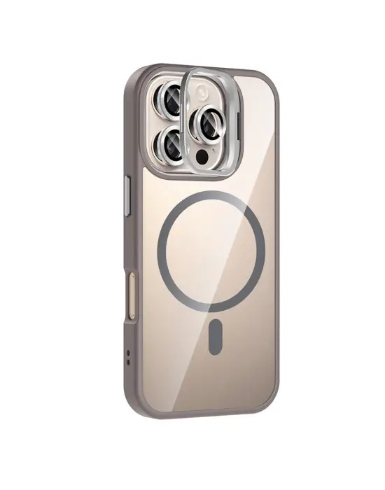 Joko Apple İphone 16 Pro Remim Lensli Magsafe Standlı Kapak - Titan Gri