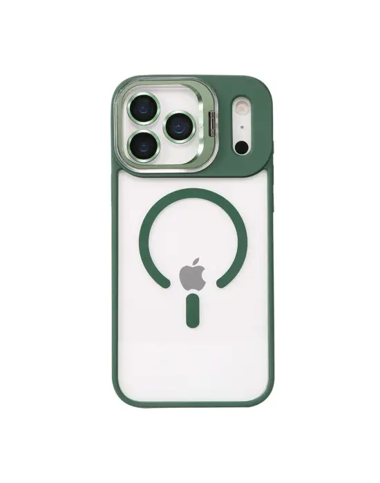 Joko Apple İphone 17 Pro Max Remim Lensli Magsafe Standlı Kapak - Koyu Yeşil