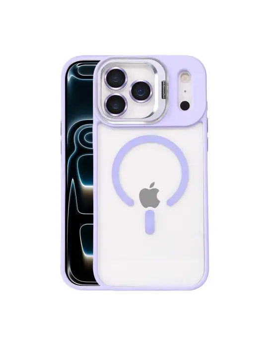 Joko Apple İphone 17 Pro Max Remim Lensli Magsafe Standlı Kapak - Lila