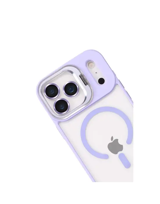 Joko Apple İphone 17 Pro Max Remim Lensli Magsafe Standlı Kapak - Lila