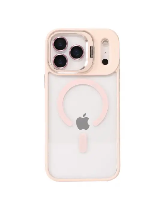 Joko Apple İphone 17 Pro Max Remim Lensli Magsafe Standlı Kapak - Pembe