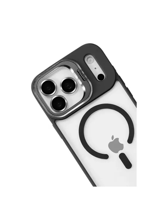 Joko Apple İphone 17 Pro Remim Lensli Magsafe Standlı Kapak - Siyah