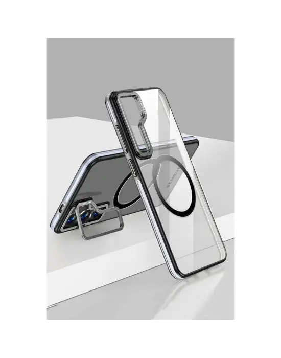 Joko Samsung Galaxy S24 Crystal Magsafe Kapak - Siyah