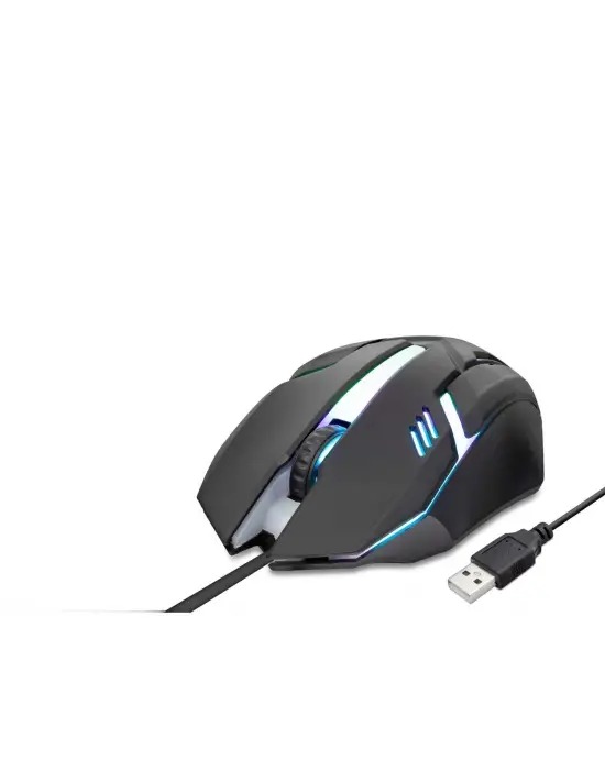 Kablolu Oyuncu Mouse Led 800/1600 Dpı 140Cm Siyah HDX3257