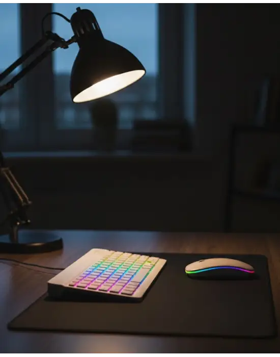 Kablosuz Aydınlatmalı Klavye Mouse Seti Türkçe Q Tuş Dizilimi