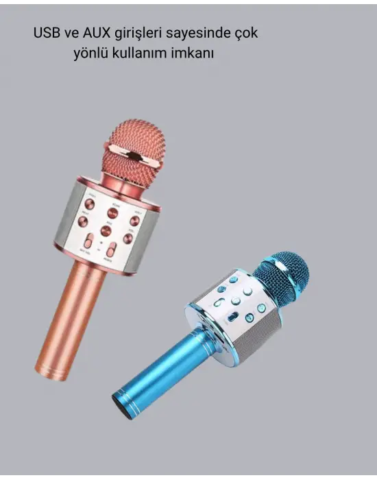 Kablosuz Bluetooth Karaoke Mikrofon  Yankı Efektli