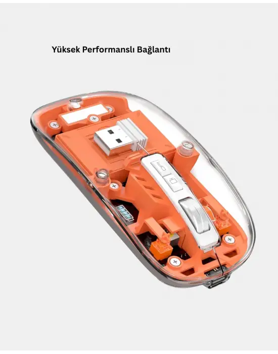 Kablosuz Çift Modlu Mouse – Bluetooth 5.0 + 2.4ghz