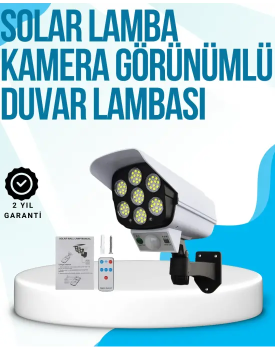 Kablosuz, Güneş Paneliyle Şarj Olan Dış Mekan Lambası – 8-10 Saat Aydınlatma Süresi
