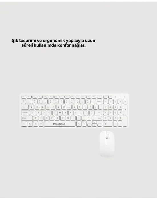 Kablosuz Klavye Ve Mouse Seti - Ergonomik Tasarım, Sessiz Kullanım, Geniş Uyumluluk