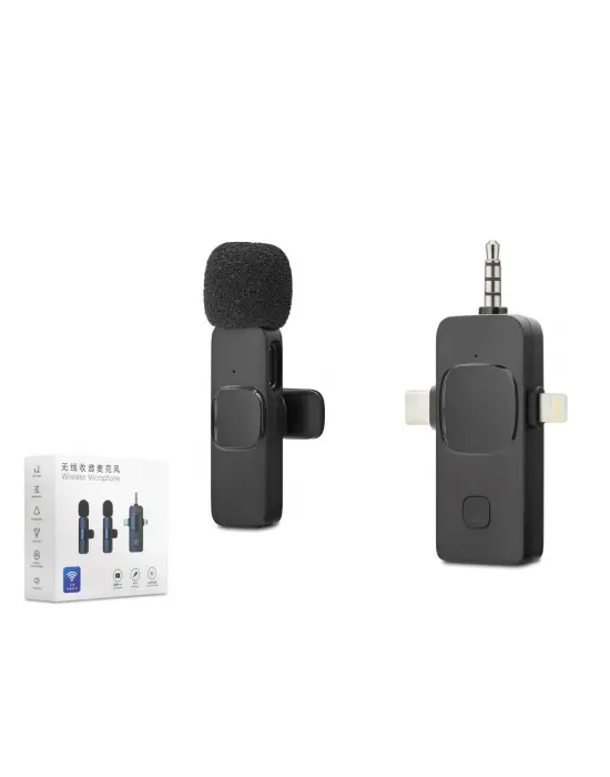 Kablosuz Mikrofon 3.5 Mm + Type-C + Lıghtnıng Siyah HDX2781