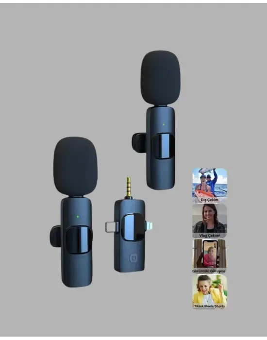 Kablosuz Mikrofon - Telefon Ve Bilgisayar Uyumlu