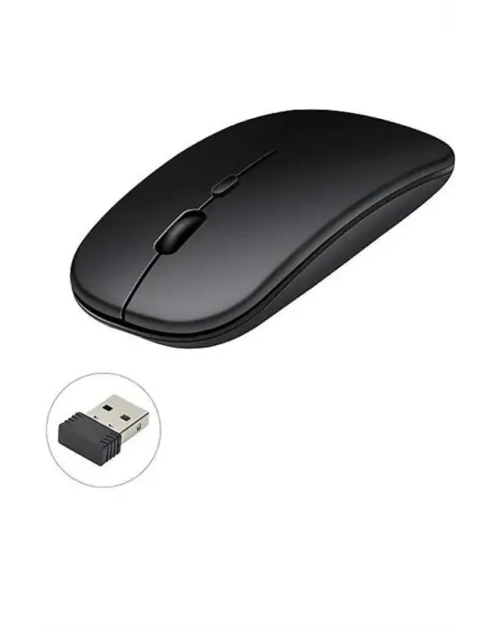 Kablosuz Mouse Fare Şarjlı Bluetooth Wireless Çift Modlu Sessiz