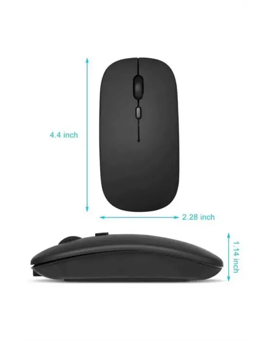 Kablosuz Mouse Fare Şarjlı Bluetooth Wireless Çift Modlu Sessiz