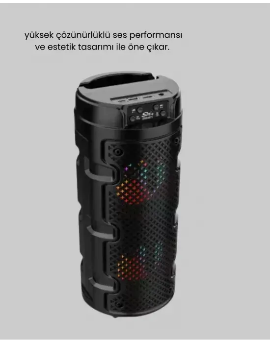 Kablosuz Stereo Hoparlör Usb + Sd Kart + Aux Destekli Bluetooth 5.0