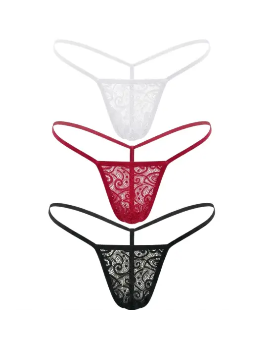 Kadın 3lü Dantelli G - String BC0060