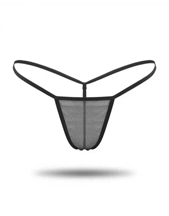 Kadın 3lü Transparan Tül String TG271304
