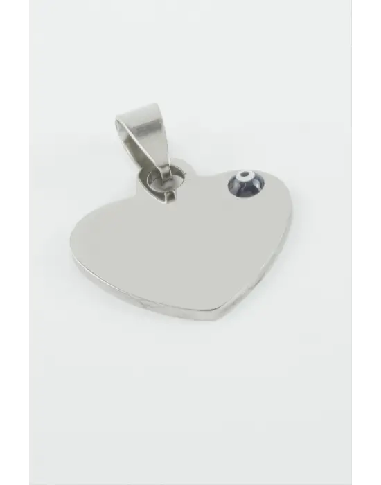 Kalp İsim Yazılabilir Çelik Kolye Ucu 2,3 cm