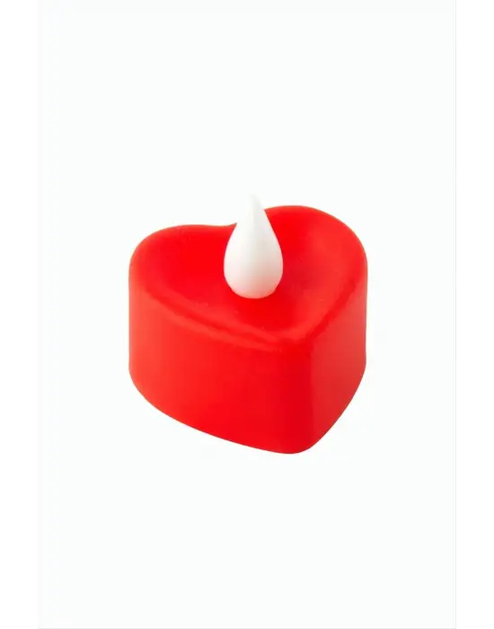 Kalp Şekilli Işıklı Mum 4 cm